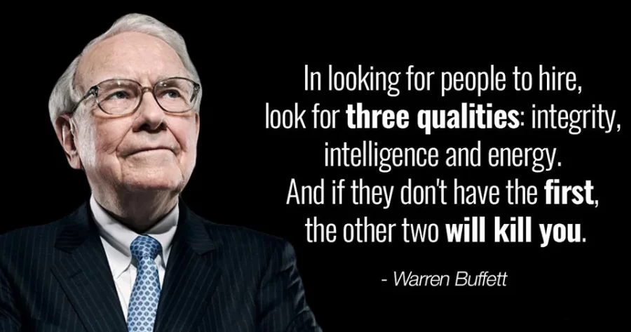 Leadership Integrity Warren Buffet Quote