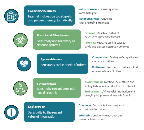 A diagram of the five steps to take in order to address behavioral disorders.