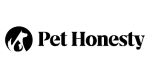 A black and white image of the pet honey logo.