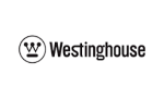 A black and white logo of the westinghouse company.
