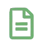 A green document icon on black background